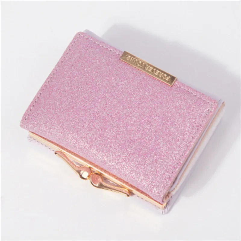 

Women's Wallet Sequins Fashion Design Ladies Wallets PU Leather Female Short Money Purses With Coin Pocket wallet women carteira