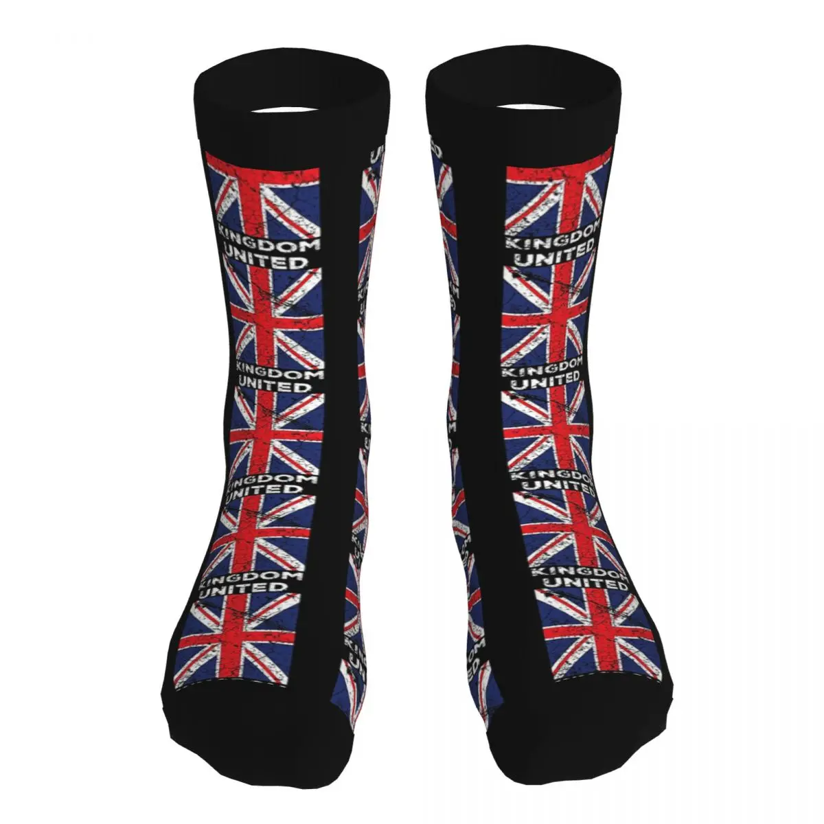 

United Kingdom Flag Socks Men 5% Spandex Funny Middle Tube Winter Graphic