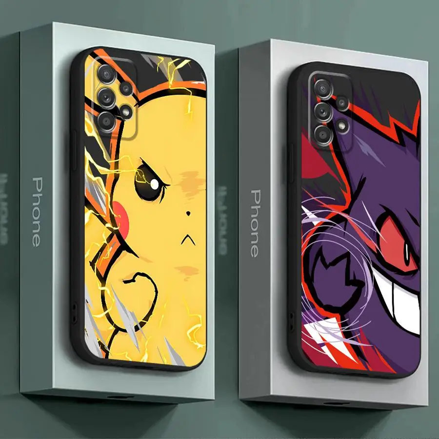 Luxury P-okemon Phone Case for Samsung Galaxy A16 A31 5G A52 A72 A71 A51 A50 A50s A21s 4G A53 A41 Funda Cover