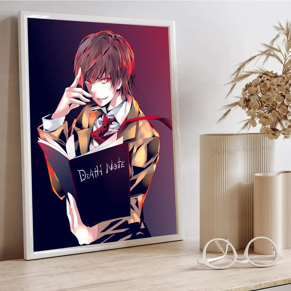 Популярный аниме Death Note Yagami Light Poster HD Wall Art для домашнего бара кафе современный