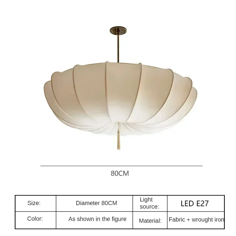 

Nordic Salon Home Decoration Pendant Lights Modern Design Fabric Led Light Bedroom Living Room Dining Table Chandeliers Lustre