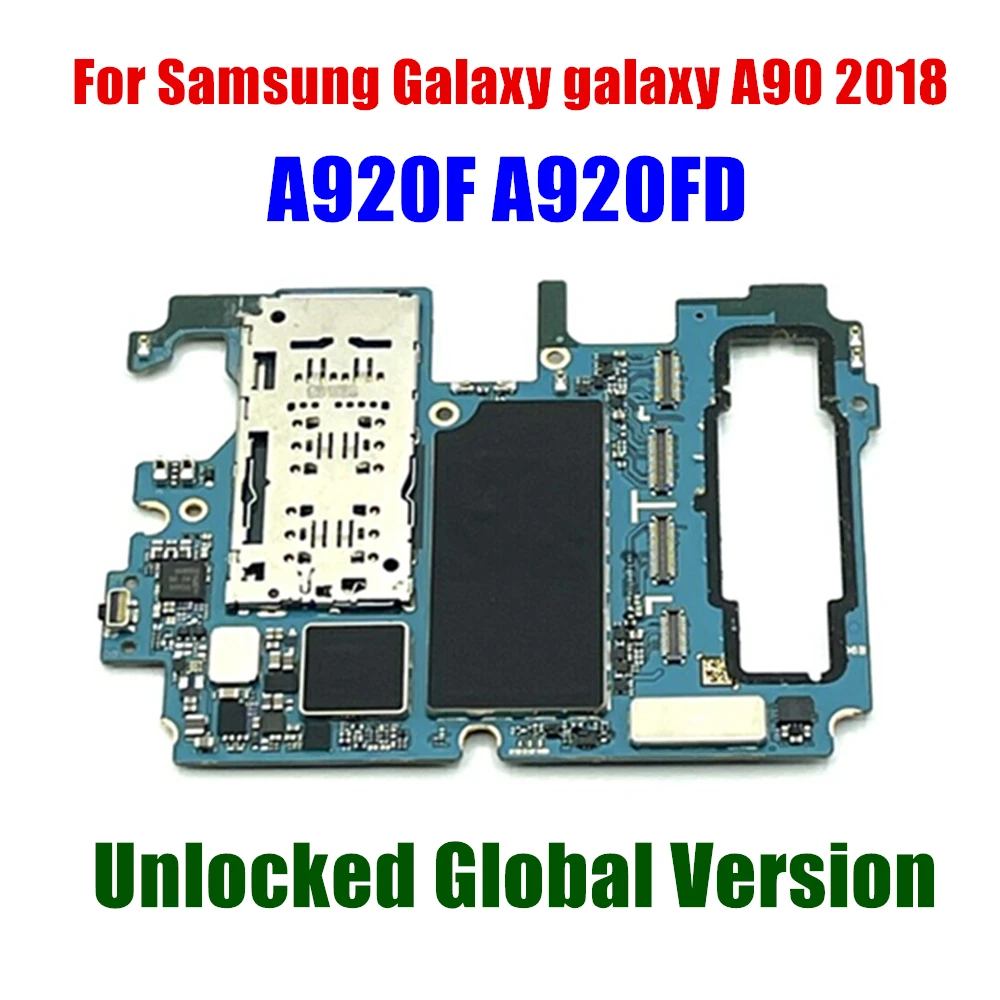 

Оригинальная разблокированная материнская плата для Samsung Galaxy A90 2018 A920F A920FD 128 ГБ с чипами логические платы с системой Android