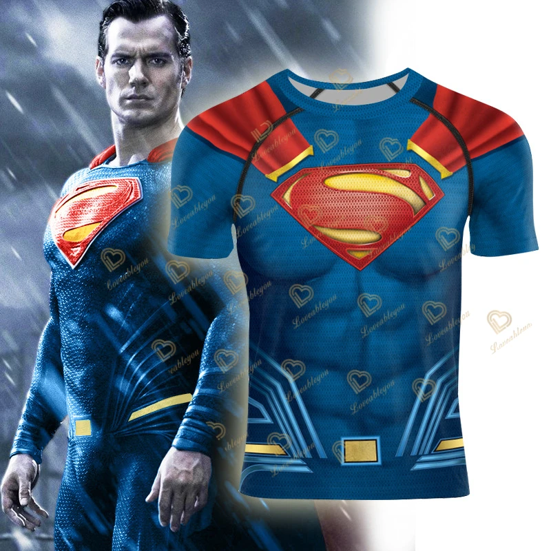 

2022 NEW Compression Shirt 3D Printed T-shirt Men Short Sleeves Superhero Cosplay Costume Fit Clothing Fitness Tee Tops