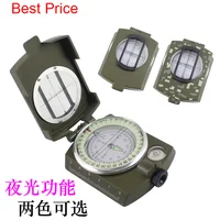 10Pcs American Military Fan All Metal High-grade Folding Compass with Noctilucent Outdoor Multifunction Compass
