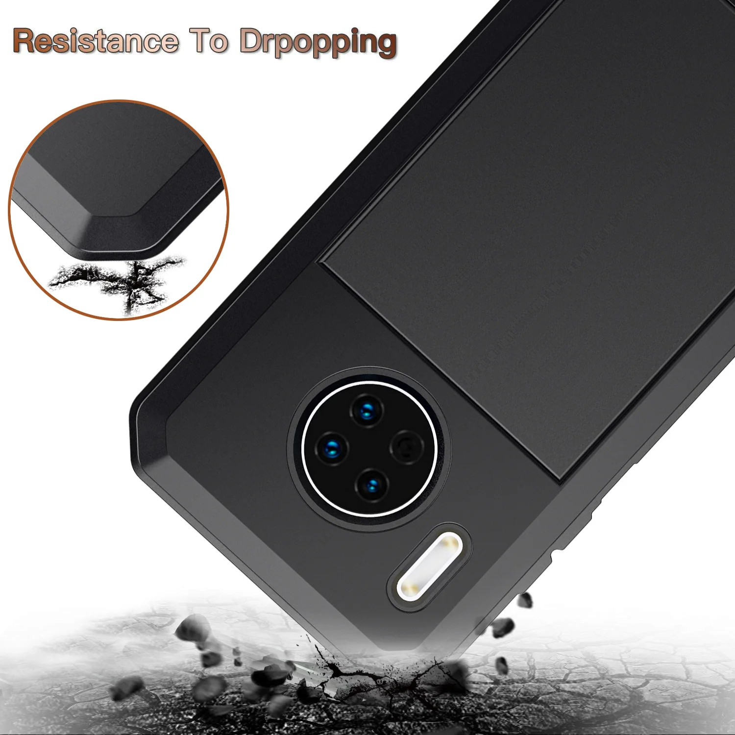 

Сверхмощный 360 полноразмерный бронированный водонепроницаемый металлический чехол Doom для Huawei Mate 30 Mate30 противоударный чехол