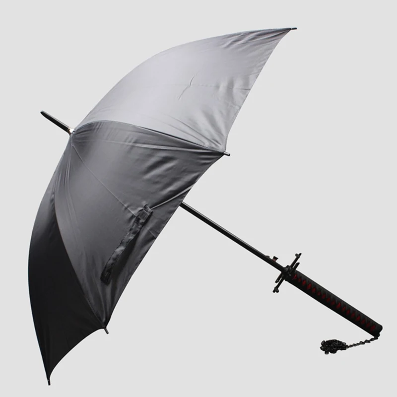 Long Handles Unautomatic Large Umbrellas Black Samurai Gift Anime Men Strong Umbrella with Long Handles Parapluie Rain Umbrella