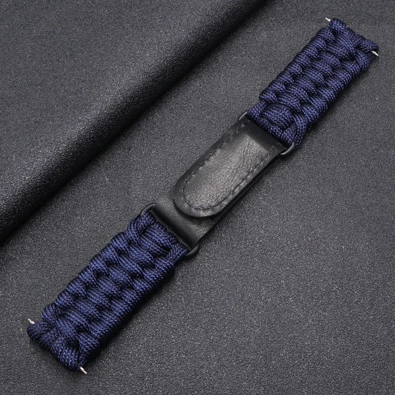 20 22mm braided strap for samsung galaxy watch 3 41 45mm band for huawei watch gt3 gt 2e gt2 leather clasp nylon rope bracelet free global shipping