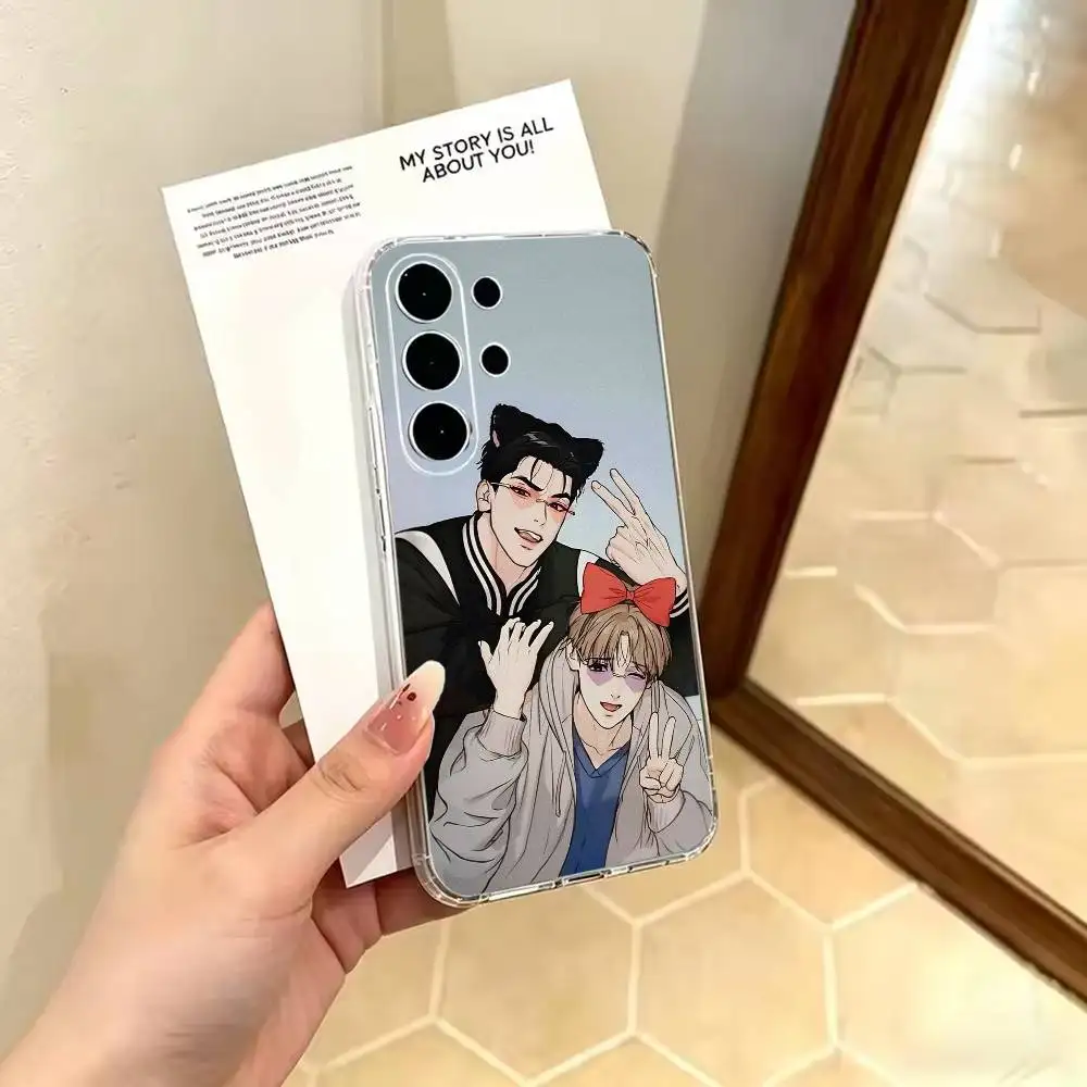 Фото Прозрачный тонкий мягкий чехол для телефона Bl Manhwa Jinx Joo Jaekyung Kim Dan Anime для Samsung S 25,24,23,22,30,21,10,9,Ultra,Plus,L №3