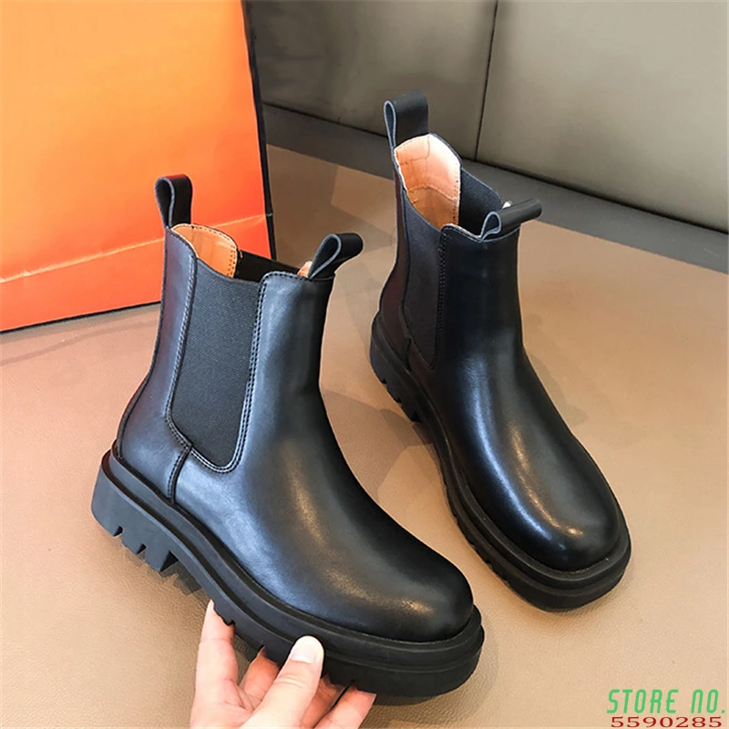 

Women's Autumn Boots Women Shoes Female Ankle Boots Cool Motorcycle Chelsea Winter Shoes Slip On Brand Designer Footwear Ladies