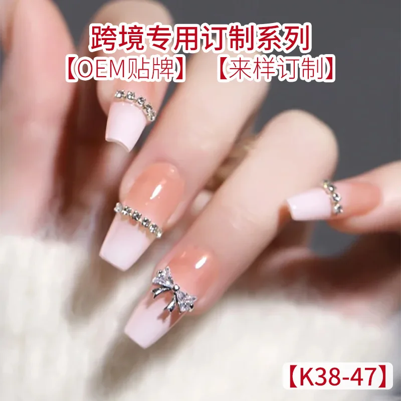 50 шт. Роскошные циркониевые круглые металлические аксессуары для дизайна ногтей