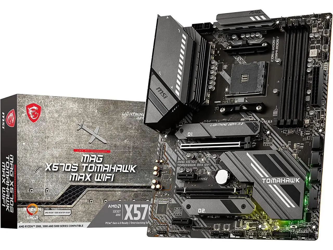 

MSI MAG X570S TOMAHAWK MAX WIFI AM4 AMD X570 SATA 6Gb/s USB 3.0 ATX AMD Motherboard