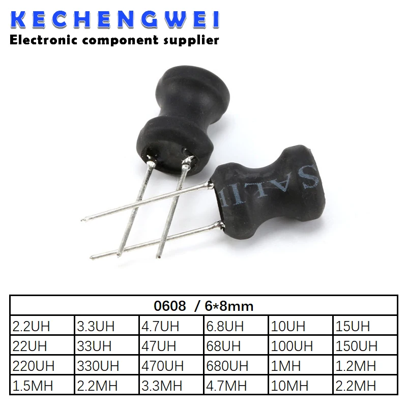 

10PCS 0608 6*8mm I-shape Power Inductor Inductance Copper Coil 1MH 68uh 100uh 150UH 220 330 470 uH 2.2MH 3.3MH 4.7MH 10MH