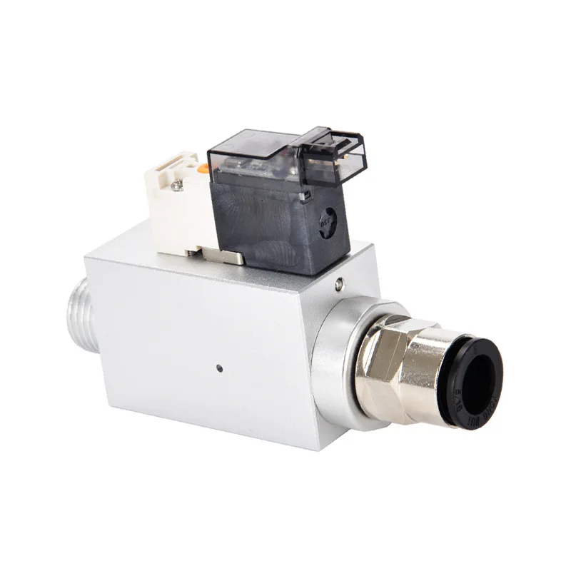 Электрический клапан подачи воздуха с управлением, двухпозиционный, пятипортовый, с одинарным реверсирующим соленоидом и чистой медной катушкой.