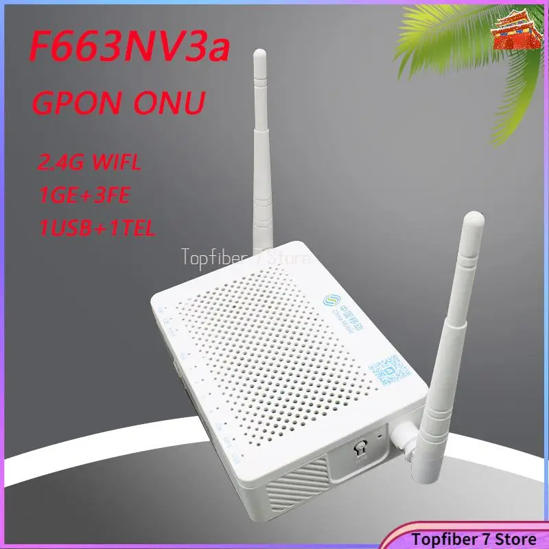 

4/6/8 шт. оригинальный F663NV3A GPON ONU 1GE + 3FE + 1 кастрюля + 2,4G Wifi с английской прошивкой AC 2 антенны маршрутизатор ONT модем