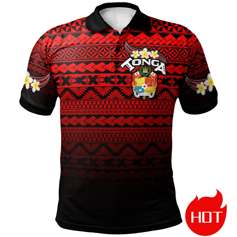 Рубашка-поло с 3D-принтом флага Великобритании Тонга рубашки-поло принтом герба
