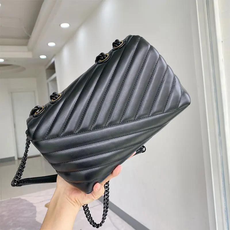 2023 Classic Soft Leather Women's Bag Chain Hand Grab Bag High Quality One Shoulder Crossbody Bag Casual Crossbody Bag Purse