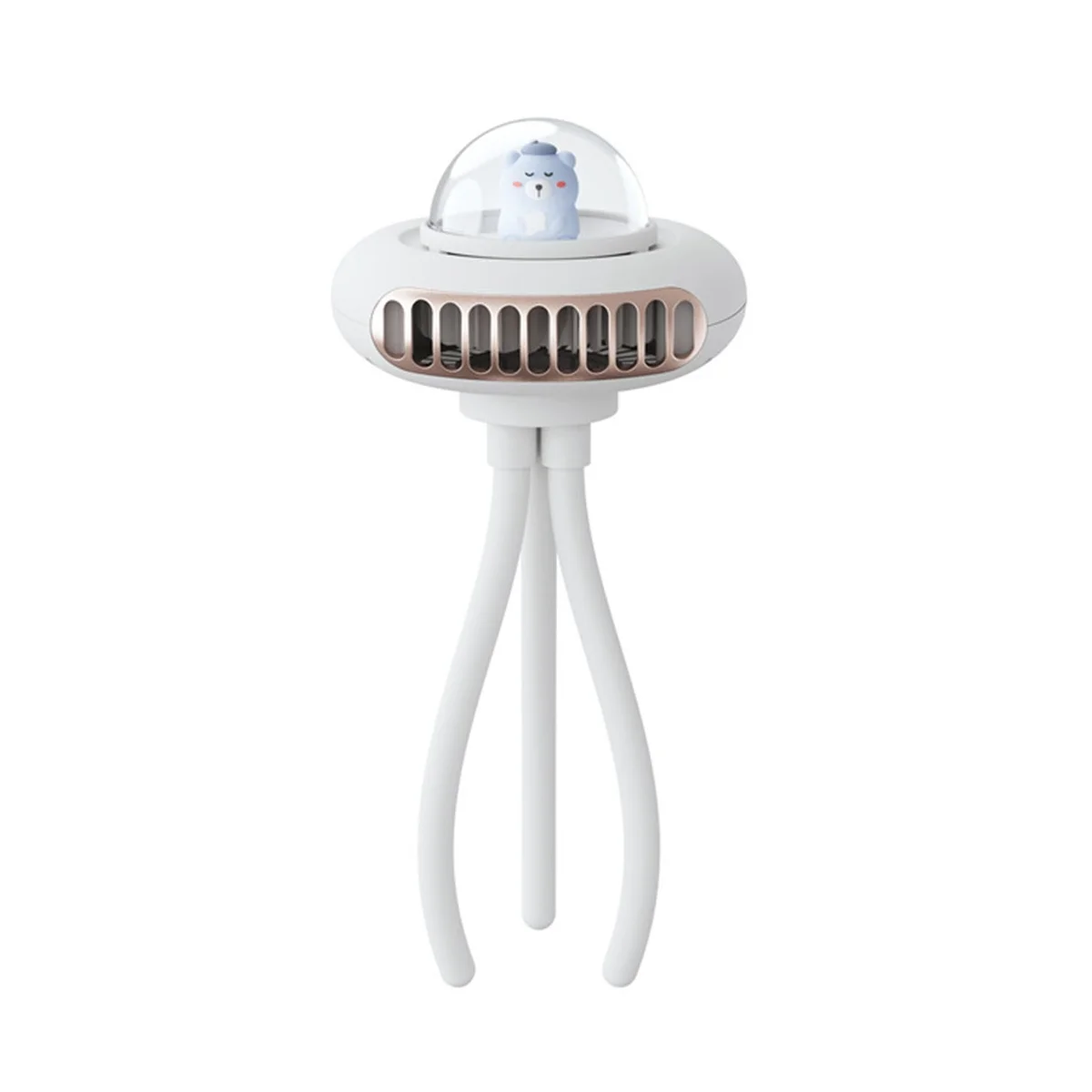 

Stroller Fan Portable Flexible Tripod Clip-On Fan 4 Speed Handheld Personal Fan for Car Crib Bike Treadmill, White