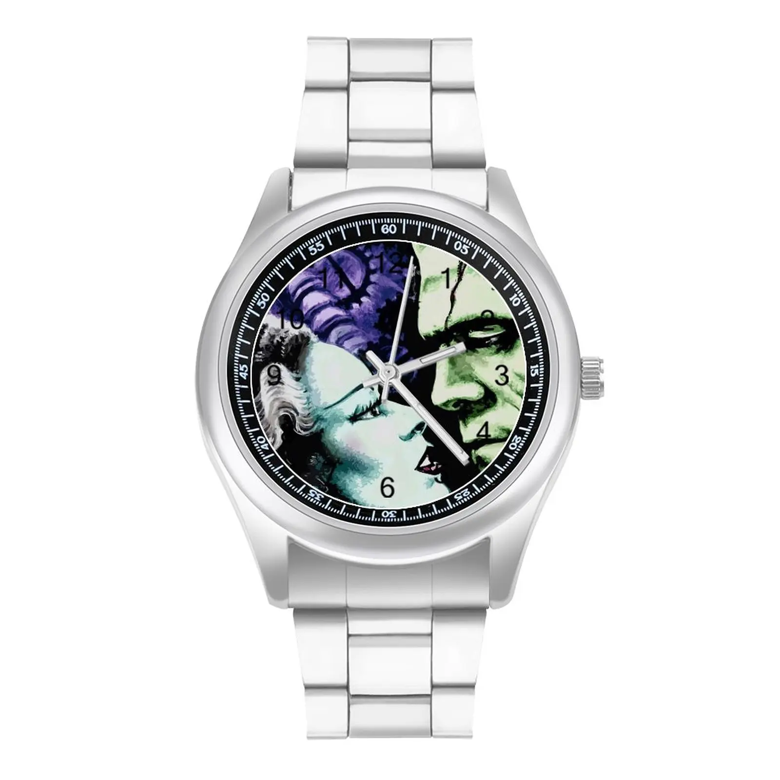 

Кварцевые часы с изображением монстров невесты и Франкенштейна, Новые Классические наручные часы, стальные спортивные наручные часы для де...