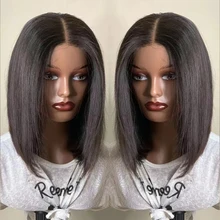 Brazilian Straight Human Hair Wigs Short Bob Wig 13x4 Lace Front Human Hair Wigs For Women PrePlucked Lace Closure Wig On Sale
