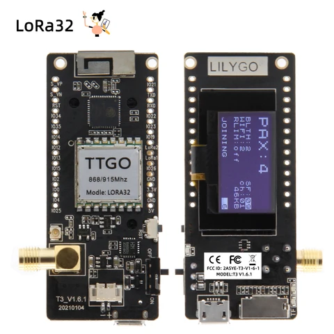 LILYGO® LoRa32 V2.1 Макетная плата ESP32 LoRa, модуль SX1276 SX1278, 433 МГц 868 МГц 915 МГц, 0,96 дюйма OLED, DIY WIFI Bluetooth