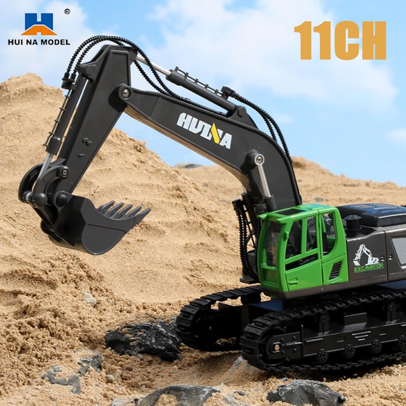 

Huina 1558 Remote Control Excavator Alloy 1/18 Big Scale Crawler Tractor RC Car Radio Controlled Electric Car for Children Toy