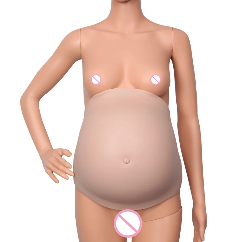 Silicone Fake Belly Pregnant Women Simulated Props Silk Cotton Silicone Pad Filling Performance Play Photographing Pregnancy