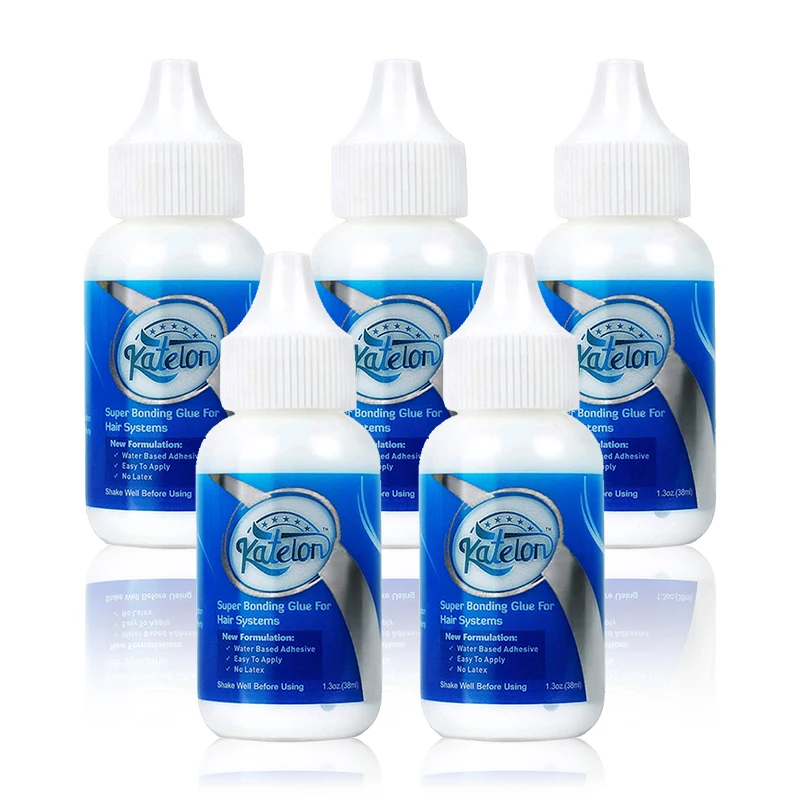 

5pcs Hair Replacement Adhesive Waterproof Lace Wig Bold Hold Invisible Bonding Glue Strong Hold Hair Glue For Toupee Hairpiece