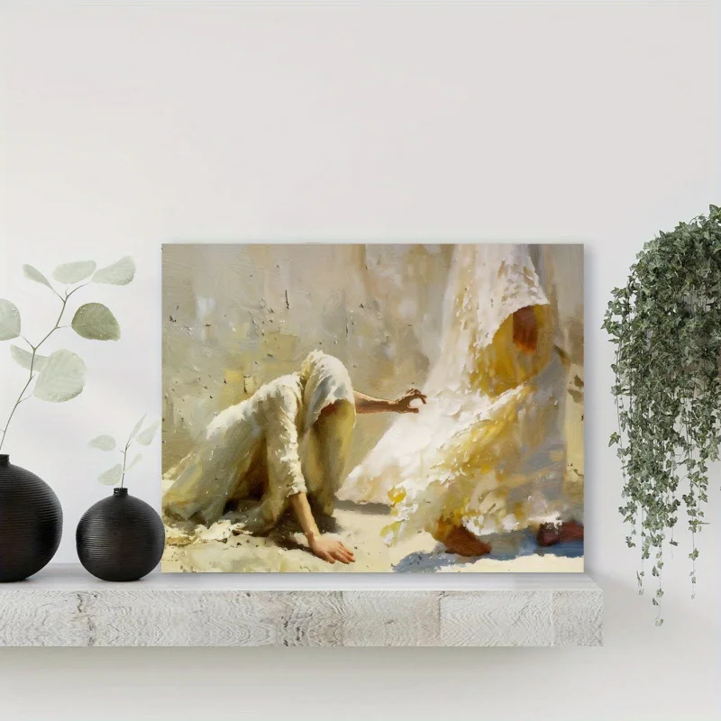 Картина на холсте вера в него с изображением Иисуса обнимающей