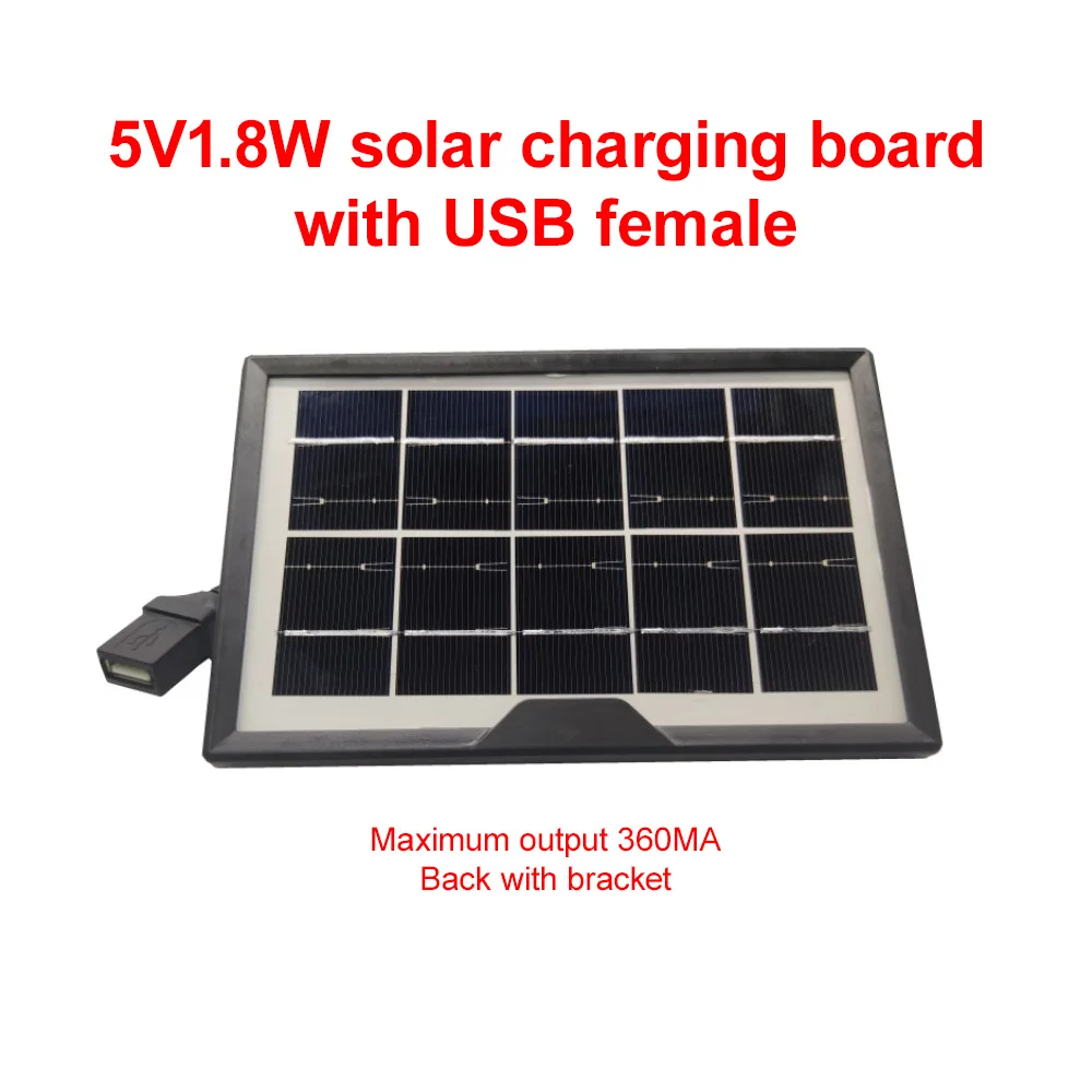 5V 1.8W 360mA Solar Panel with USB Female Head Solar Charging Panel for USB Charging Small Desk Lamp Charging Small Fan Bulb