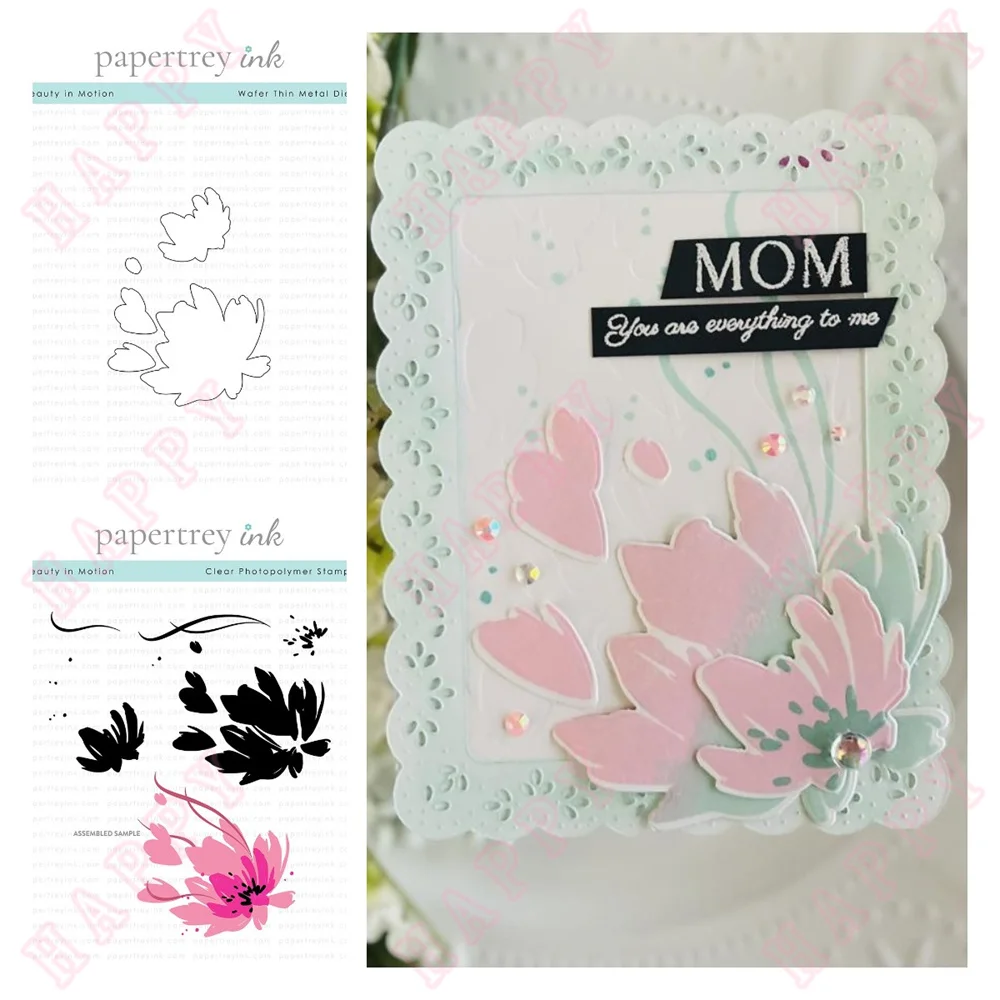 

Metal Cutting Dies Stamp Beauty in Motion Scrapbook Diary Decoration Paper Craft Embossing Template DIY Greeting Card Handmade