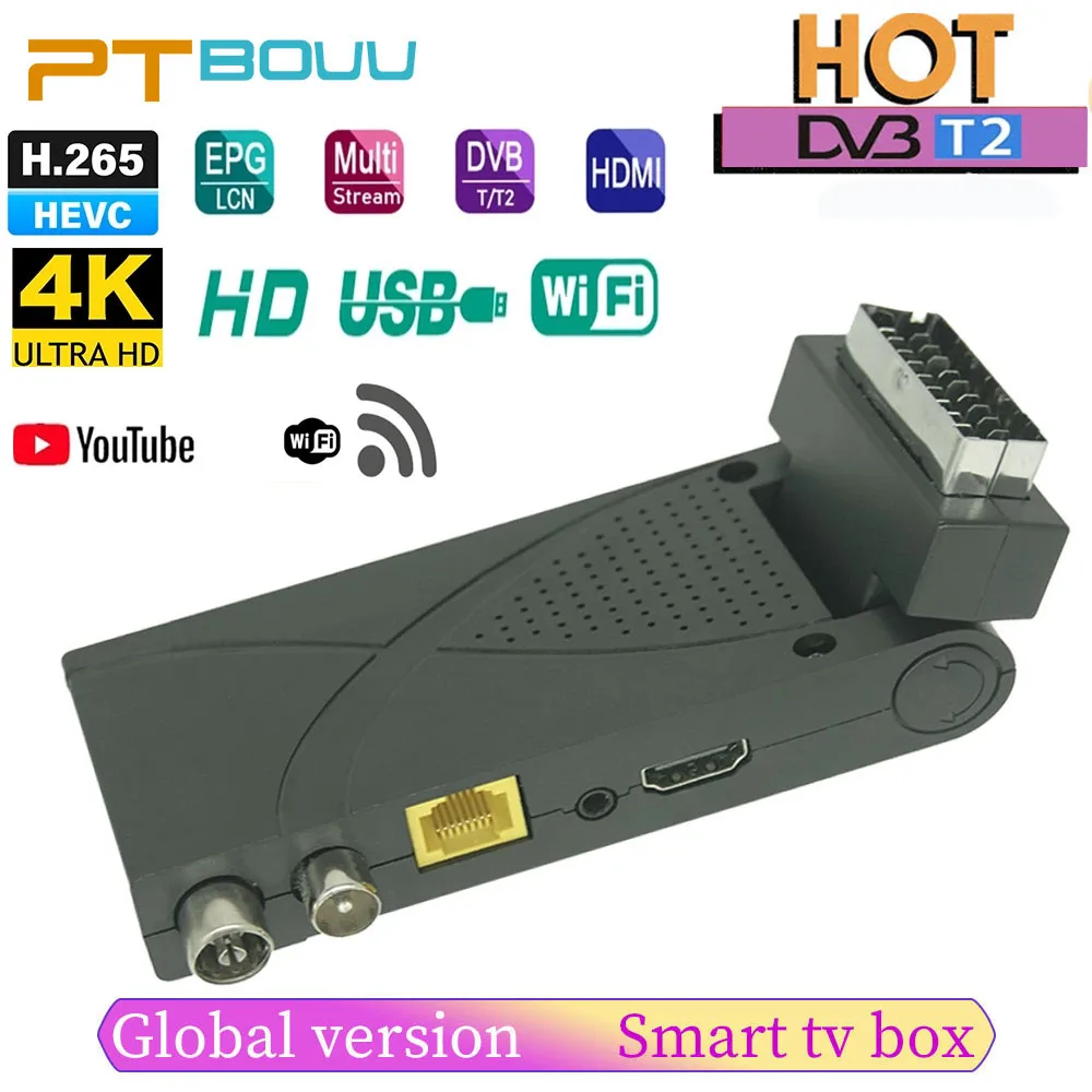 

Haohsat DVB T2 HD-666 Scart HD Digital H.265 WIFI HEVC 10Bit TV Receiver for Italy/Germany/France/Spain Europe