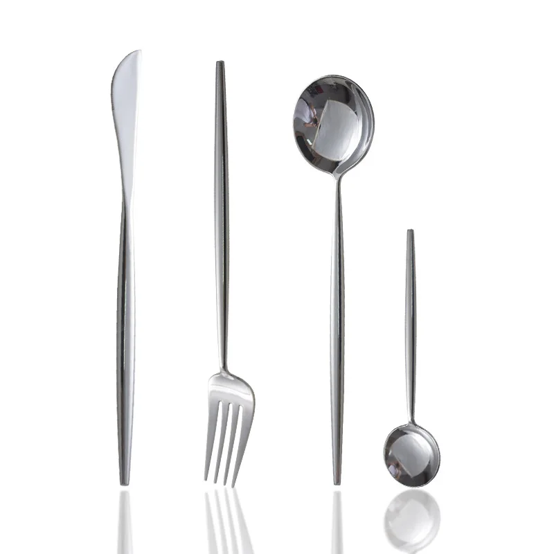

Wood Platter Mirror Nordic INS Wind 304 Stainless Steel Steak Knife Fork Spoon Set Home Western Tableware Fruit