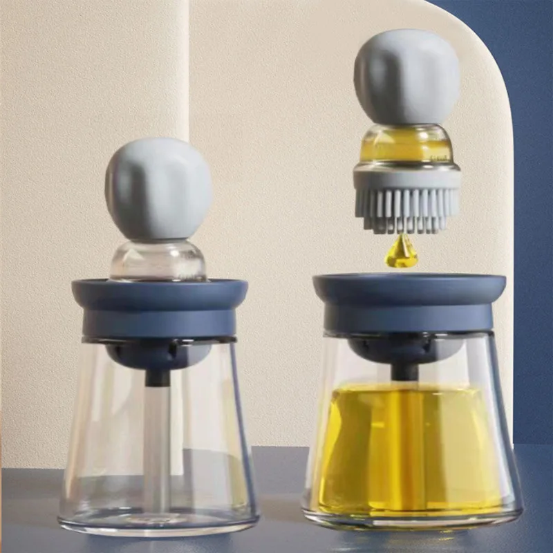 

4 colors kitchen Oil Dispenser with Brush Silicone Oil Dispenser Brush Barbecue Spray Bottle Oil Dispenser For Kitchen