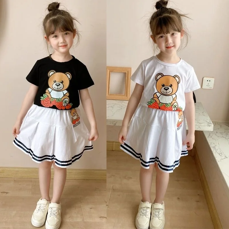 

Girls Mischi Bear Dresses 2022 Summer New Children Princess Midi Casual Dress Birthday Party Role Play Costume Kids Prom Gowns