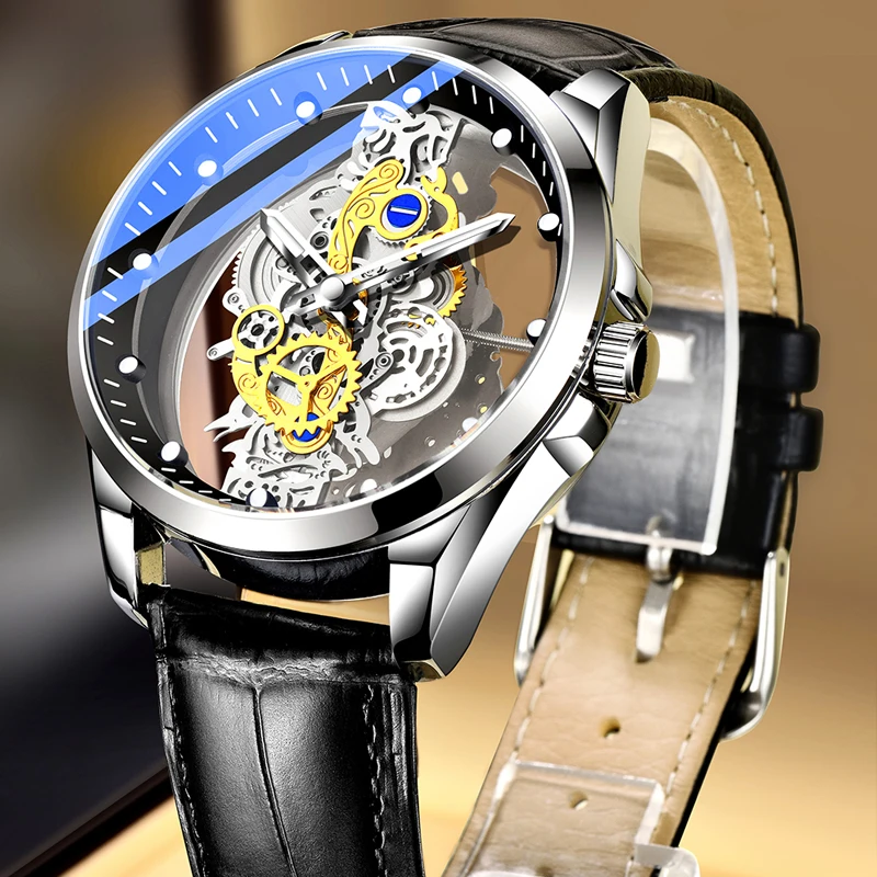 

Double-Sided Hollowing Top Brand Luxury Watch Fashion Casual Military Quartz Sports Wristwatch Full Steel Waterproof. Swedish