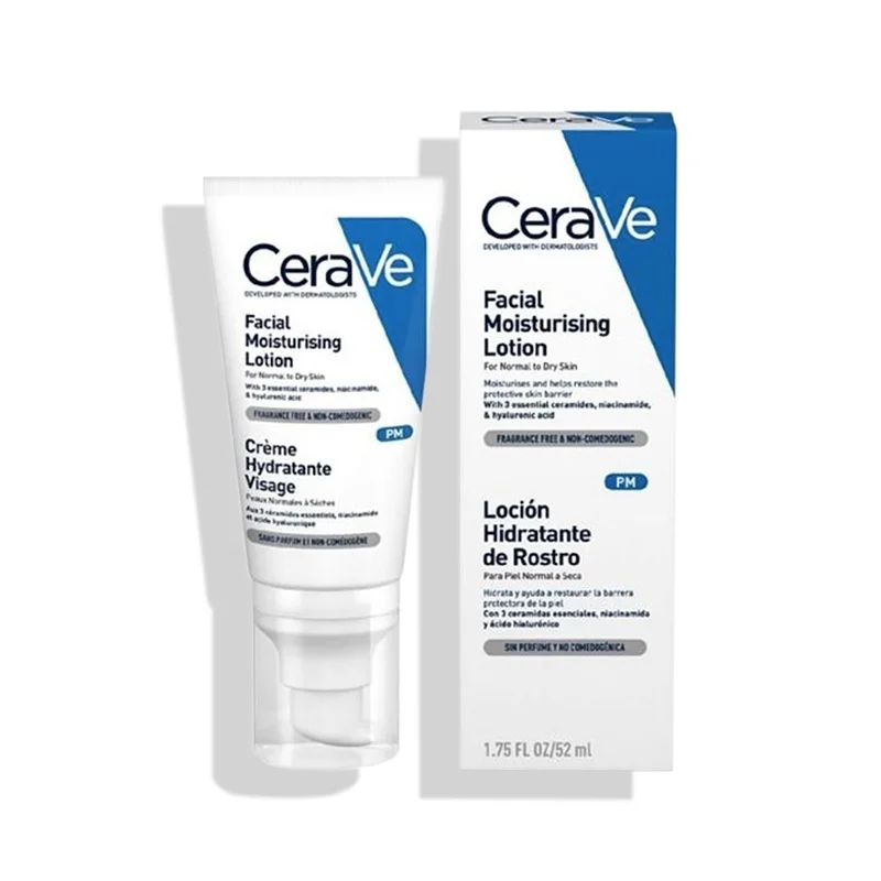 

CeraVe PM Lotion 52ml Nicotinamide Overnight Repair Lotion Face Cream Whitening Moisturizing Repair Barrier Skin Care Products