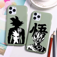 dragon ball z son goku dbz phone case for iphone 13 12 11 pro max mini xs 8 7 6 6s plus x se 2020 xr candy green silicone cover