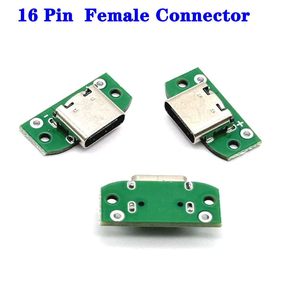 USB 3.1 Тип c гнездовой разъем 16-контактный usb электрические клеммы для сварки сделай