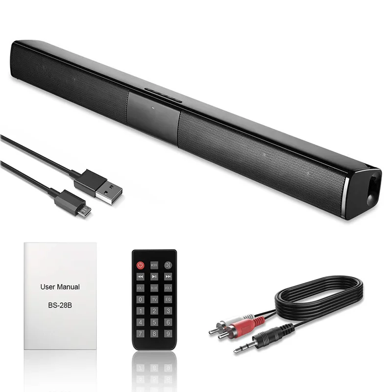 

Soundbar bluetooth 2.0 Channel Speaker for TV Sound bar Wired & Wireless Bluetooth Speaker with Built-in Batteries