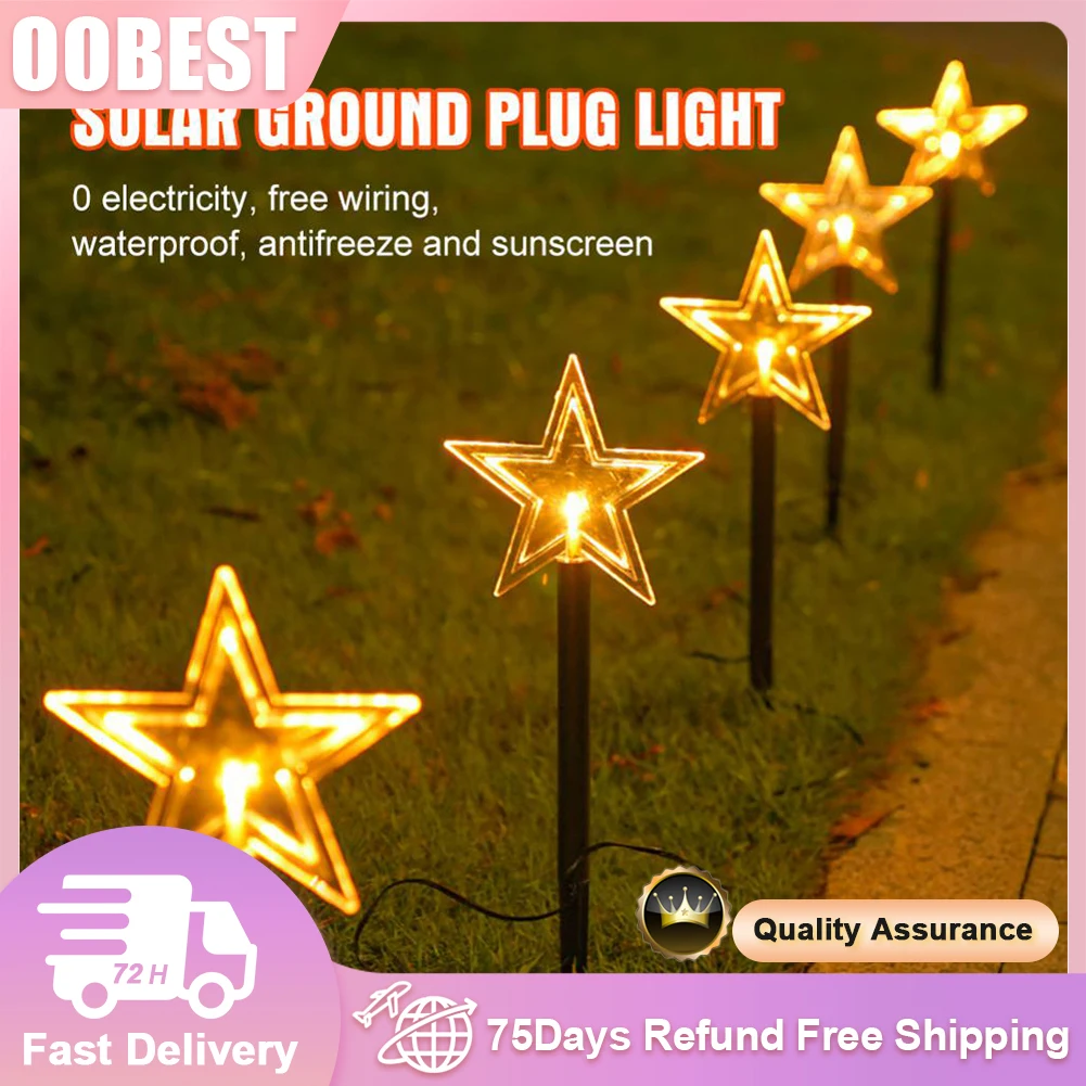 

Рождественская елка, снежинки, солнечный свет, уличная светодиодная водонепроницаемая лампа для сада, ландшафта, двора, газона, светильник ...