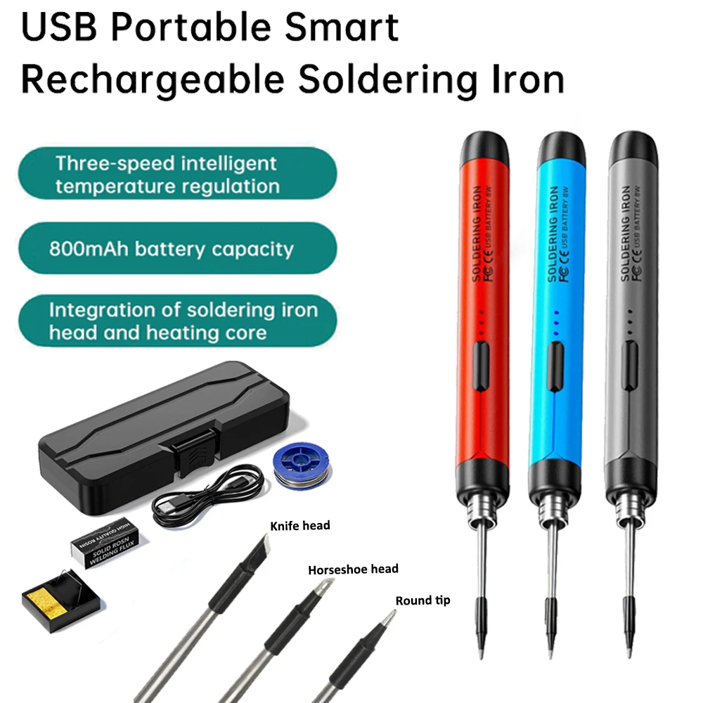 

C210 8 Вт 5 В электрический паяльник портативный USB мини-набор паяльников 300-450 ℃ Инструменты для ремонта сварки с регулируемой температурой