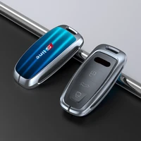new zinc alloy car remote key case cover shell for audi a6 a7 a8 e tron q5 q8 c8 d5 2018 2019 protector fob car accessories
