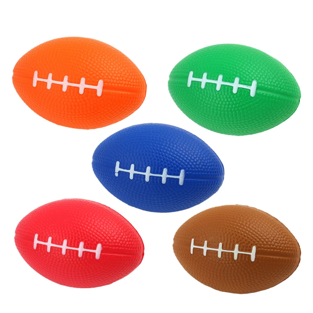 

5 Pcs Football Toy Poppets Kids Stress Reducing Balls Anti-Stress Balls Small Foam Sports Balls Pu Squeeze Balls Child