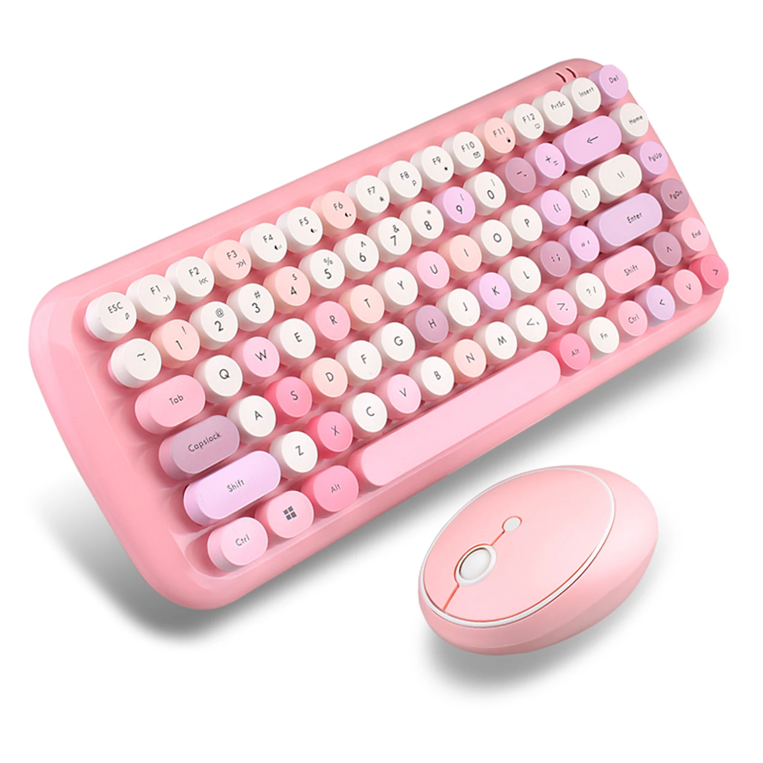 

Popular Design 2.4G Wireless 10M 84 Keys Pink Keyboard
