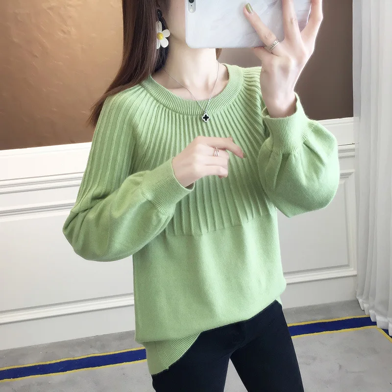

2022 Winter New Crew Neck Sweater Women Pregnant Women Loose White