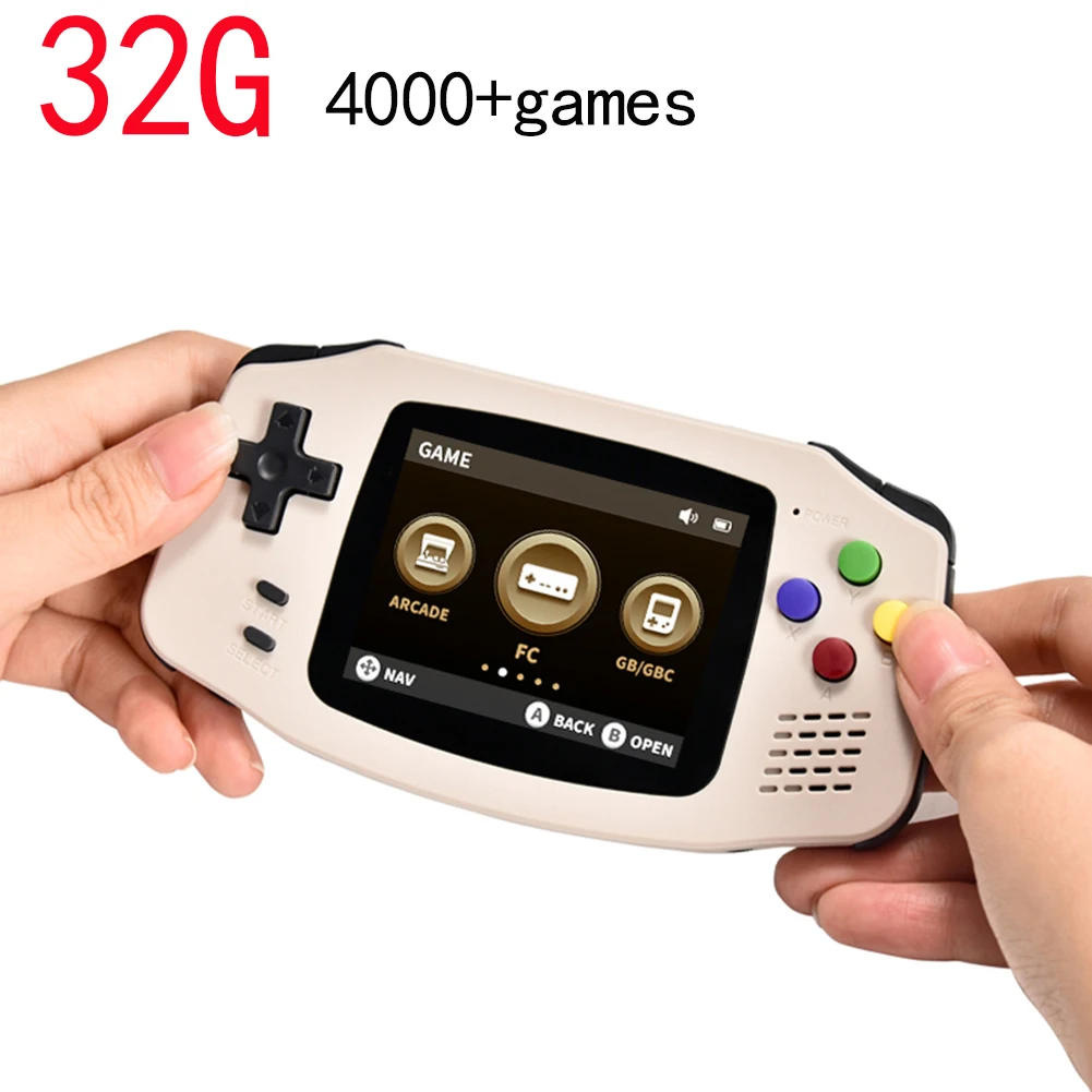 

A30 Handheld Game Console 2.8 Inch IPS HD Screen Portable Classic Gaming Player Built-In 4000+ Game for PS GBA