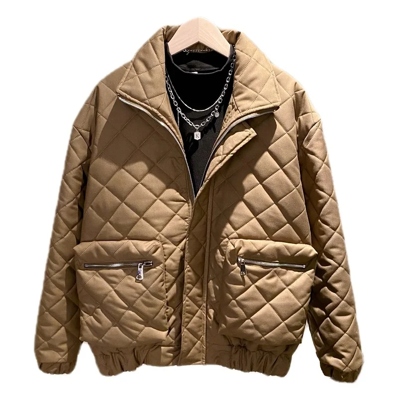 Winter Jacket Men Warm Fashion Pocket Thickened Jacket Men Streetwear Korean Thick Short Coat Mens Slim Parker Clothes M-2XL