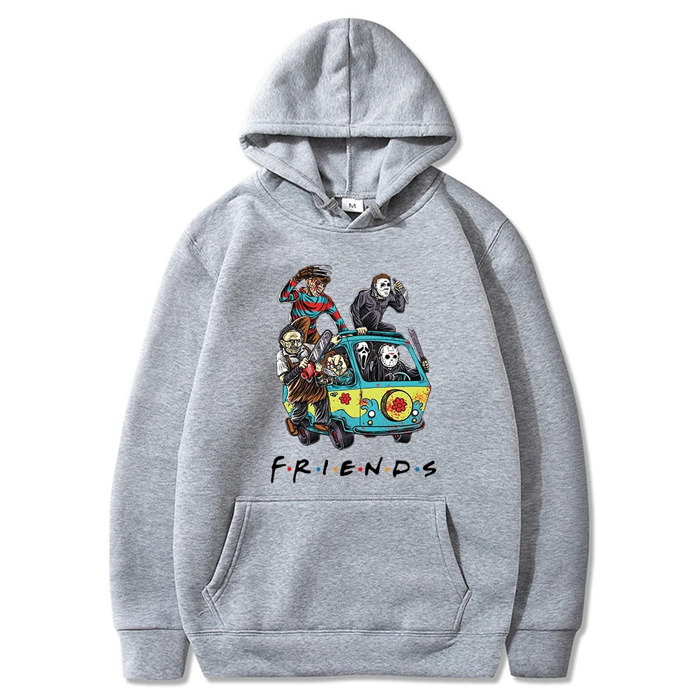 

Halloween Hoodie Horror Friends Hoodie Pennywise Michael Myers Jason Halloween Pullover Autumn Hoodie Unisex