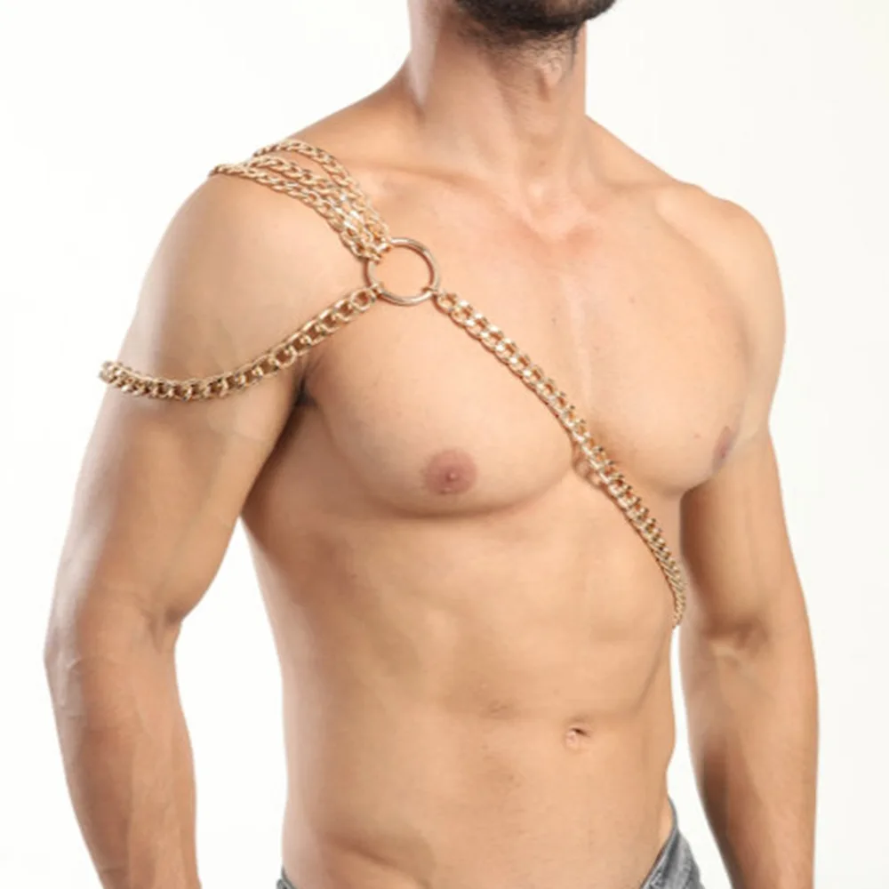 2024 Мужская сексуальная цепочка для тела с трафаретом