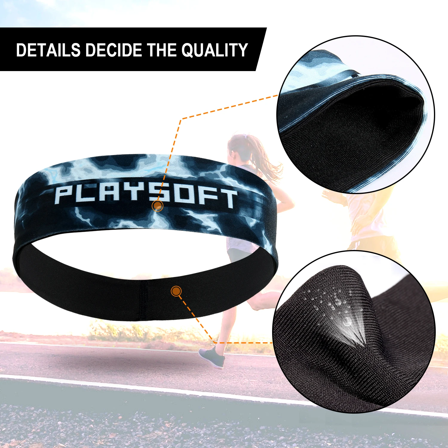 Мужская спортивная повязка на голову для тенниса баскетбола фитнеса йоги